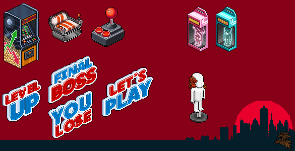 habboJenneben's tweet photo. New collectibles coming this January @Habbo 
The January theme is nostalgic, cosy gamer. Some retro pieces are included, one of which was inspired by a very old webzine they published back in the day. The bonus item from the set is the arcade machine.
What do you think? #habbo https://t.co/VIXkl9wEMq