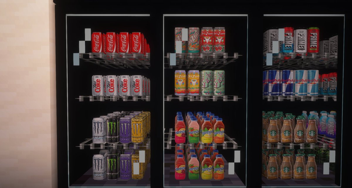 MikeLeonCraft's tweet image. I made a ridiculously detailed resourcepack in #Minecraft for a convenience store build