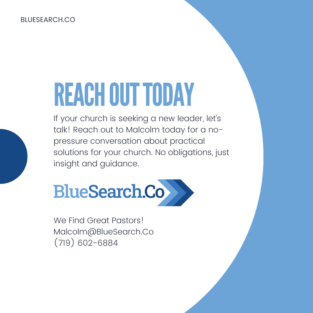 BlueSearchCo's tweet photo. ⌚How long should a Pastor Search take?

Most sources suggest a 12-18 month timeframe as the national average across denominations. Some pastor search firms target 9-12 months. At BlueSearch, Malcolm’s searches have averaged just under 7.5 months in recent years—saving valuable time while maintaining quality.

Why are our searches quicker?

1. Quick Launches: We hit the ground running immediately after being selected as your search partner. Our efficient and comprehensive discovery process means we often launch within a couple of weeks.

2. Tailored Leadership Profiles: We excel at understanding your church’s unique story and the leader you need. Our thorough discovery process allows us to define precisely who your next leader should be.

3. Proactive Sourcing: We go beyond job postings. Through classic headhunting techniques, we leverage our network and conversations with proven leaders to find the perfect fit. We don’t wait for the right candidate to apply—we actively seek them out nationwide.

If your church is seeking a new leader, let’s talk! Reach out to Malcolm today for a no-pressure conversation about practical solutions for your church. No obligations, just insight and guidance.

#pastorsearch
#ministryjobs
#churchjobs
#searchteam