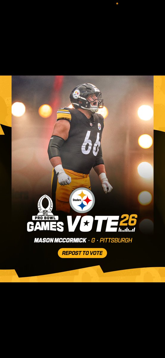 Repost to vote 66!!
#ProBowlVote 
#MasonMcCormick