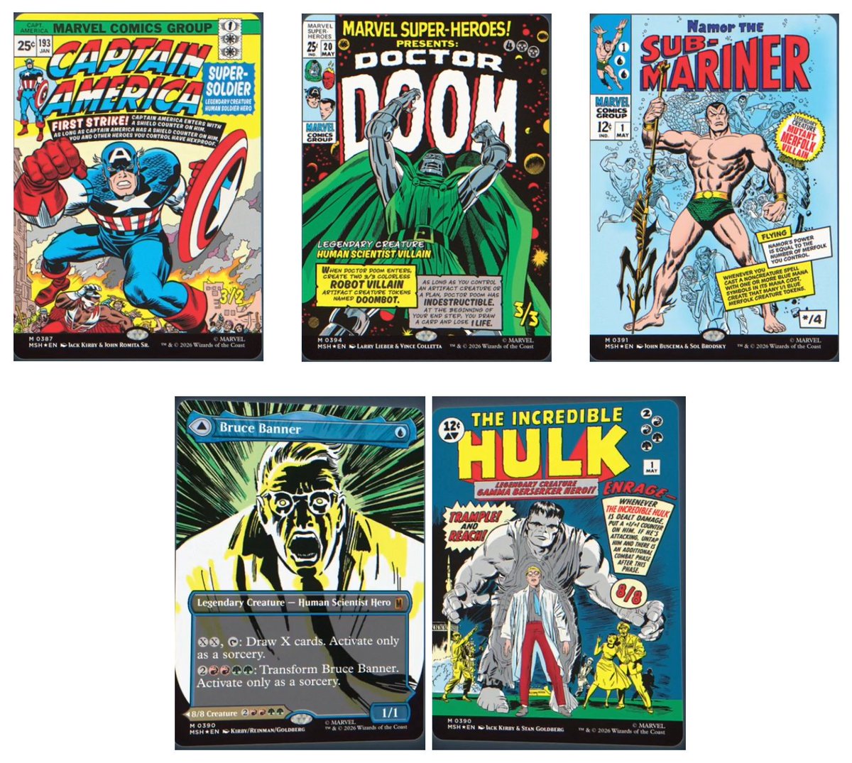 Additional official reveals for MTG x Marvel Super Heroes set! Releases  June 2026