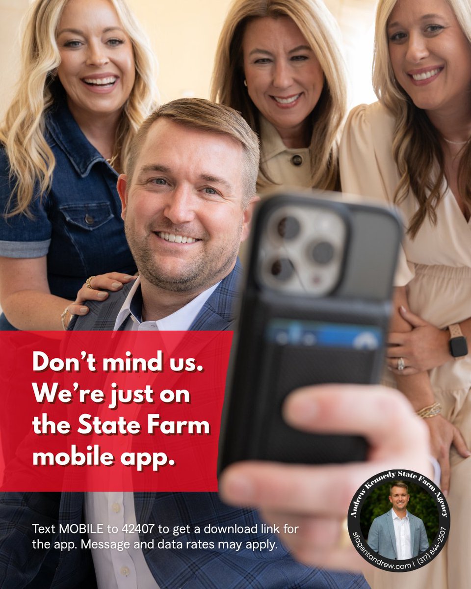 SFAgentAndrew's tweet image. Ever wondered what it would be like to have your insurance ready at a moment's notice? With the State Farm app, you can manage your plans, get accident and roadside assistance, and more with just a few taps.
#StateFarmApp #GoodNeighbor #SFAgentAndrew statefarm.com/customer-care/…