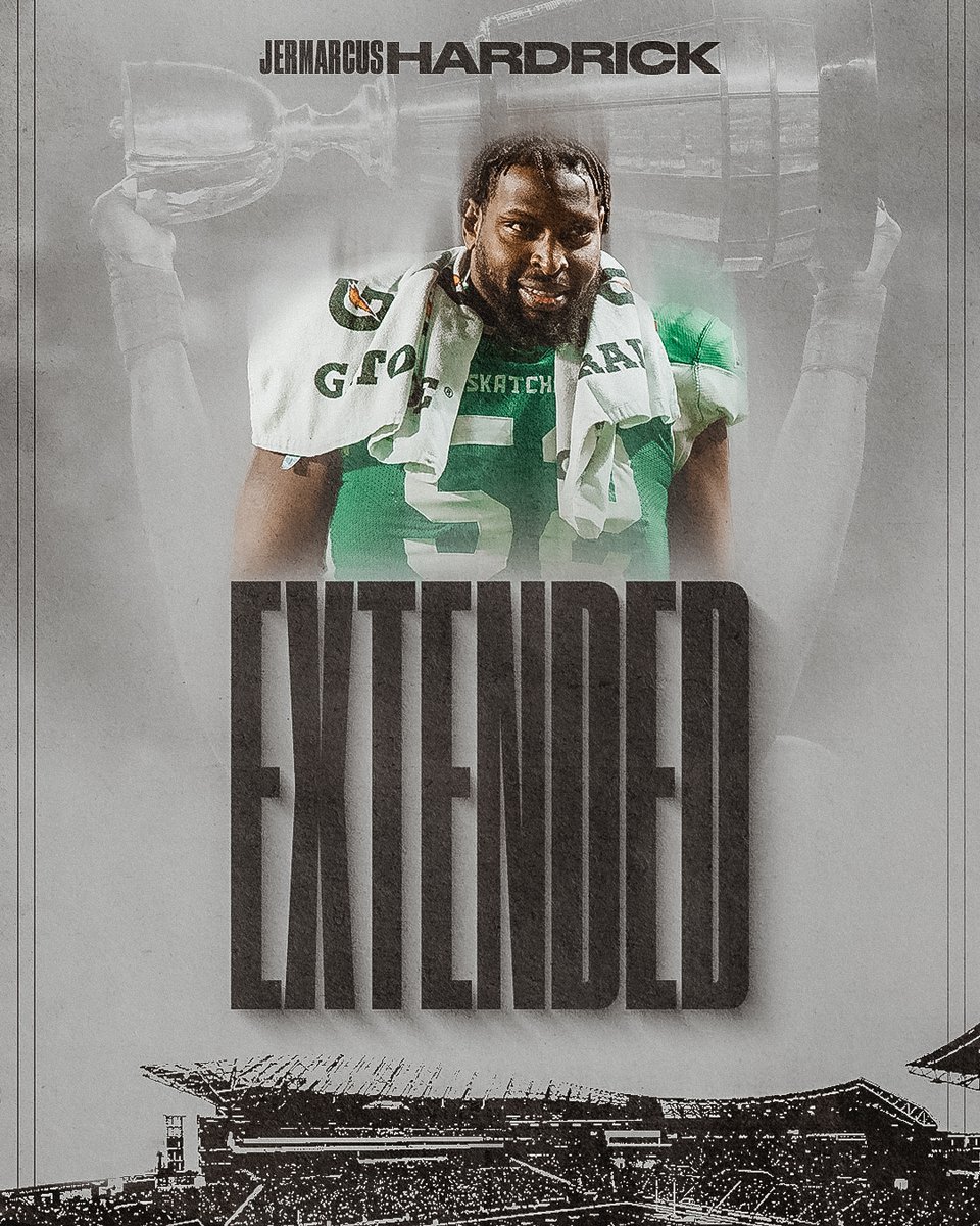 Yoshi is back!!!

The Saskatchewan Roughriders have signed offensive lineman Jermarcus Hardrick to a one-year contract extension. 

📰 bit.ly/4oF7qHd