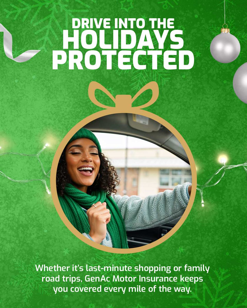 genacc's tweet image. From your car to your home, and your incoming Christmas gifts, protect it all this season and enjoy a futreproofed Christmas! Get a quote at my.genac.com/quick-quotes/p…
#insurance #GenAcJA #jamaica #christmasiscoming #futureproofingtomorrow