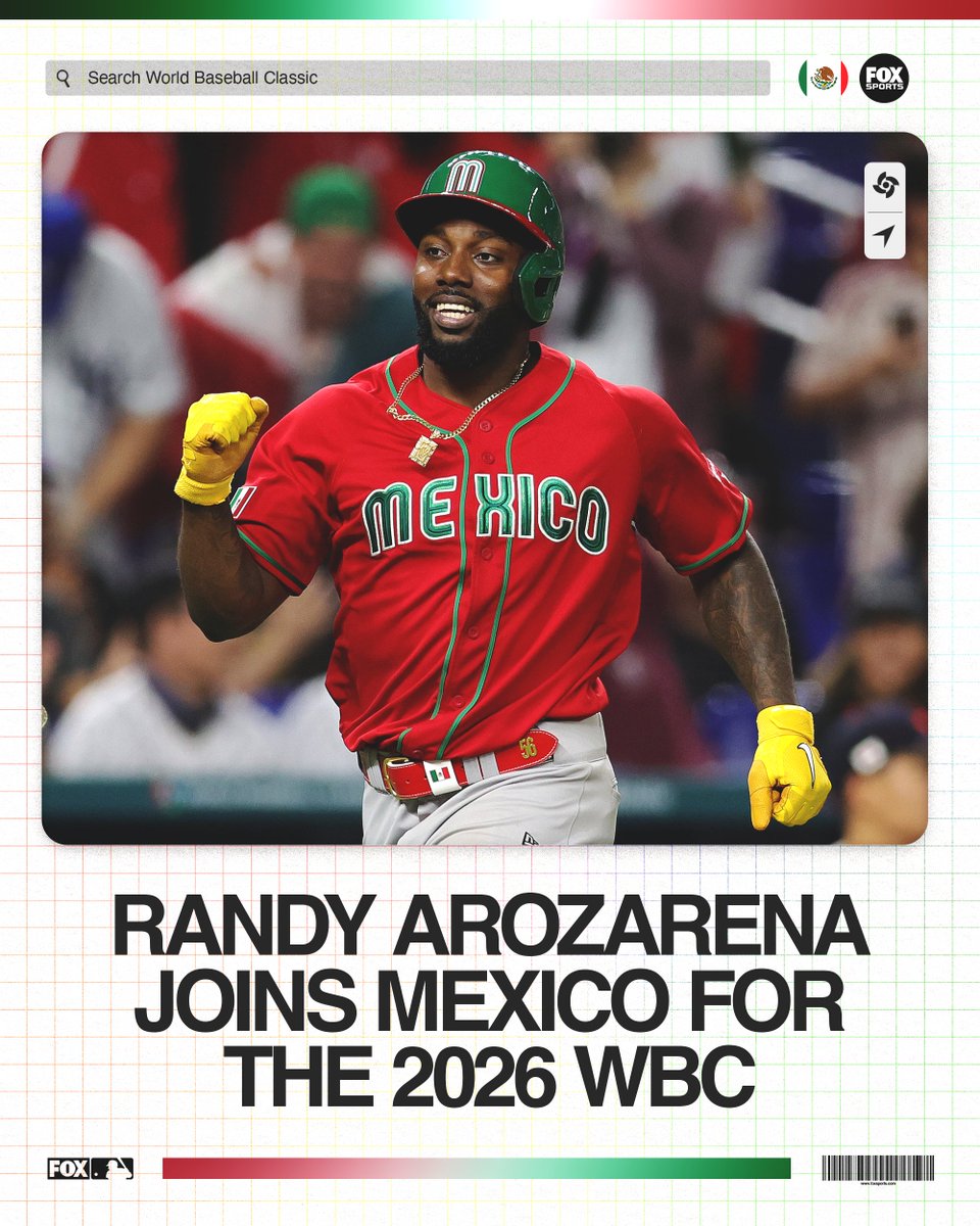 Benji Gil announced that Randy Arozarena is returning for the 2026 World Baseball Classic! 🇲🇽