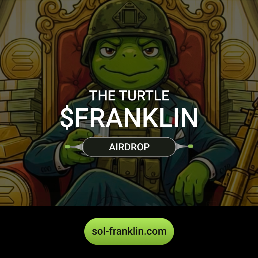 TurtleFranklinM's tweet photo. ‌Franklin on Solana Official $FRANKLIN Airdrop

Early positioning beats late hype. Accumulation around is no longer sentiment-based, it's data-confirmed.

📊 https://t.co/V8hejBnTcx

Phase-by-phase delivery remains disciplined.

#MemeCoins https://t.co/vEODakEoeA