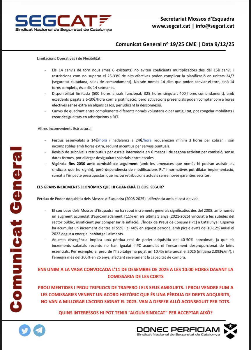 Sindicat SEGCAT tweet media