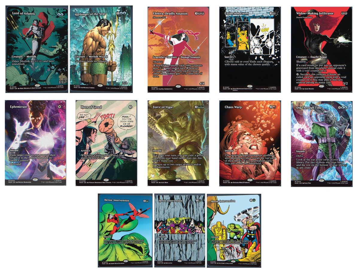 Additional official reveals for MTG x Marvel Super Heroes set