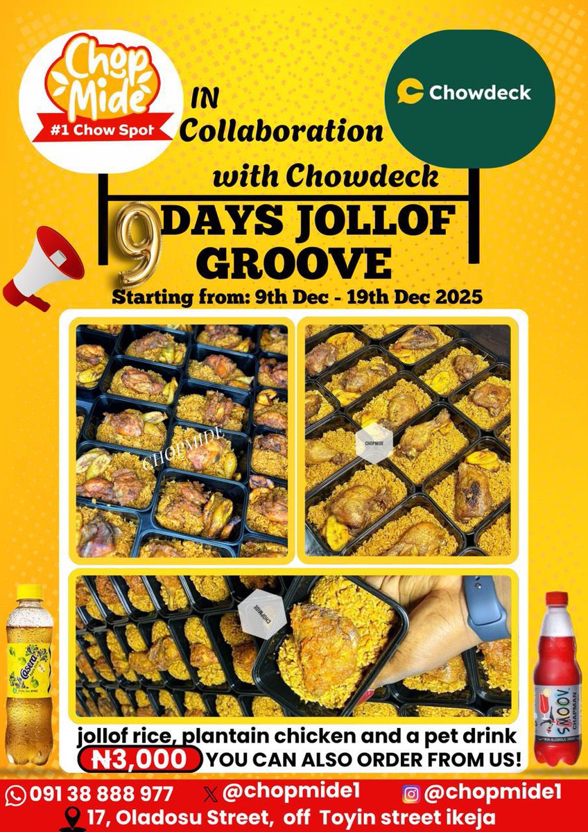 imole__olorun's tweet image. DAY 1 of our 9 DAYS JOLLOF GROOVE ❤️

We sold 35 packs today.
Not even close to the target… and honestly, my heart is heavy.

Am I sad and worried? Yes.
Does it feel impossible sometimes? Yes.
But I’m still holding on to the last thread of faith I have left.

We still have 1,965…