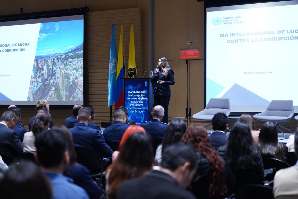 #Colombia 🇨🇴 | Hoy conmemoramos el #DíaContraLaCorrupción 2025, un espacio impulsado por <a href="/UNODC/">UN Office on Drugs & Crime</a> para fortalecer la integridad y promover la cooperación internacional frente a este fenómeno global. Este año, bajo el lema “Combatiendo la corrupción en la era digital.” 💻🤝
