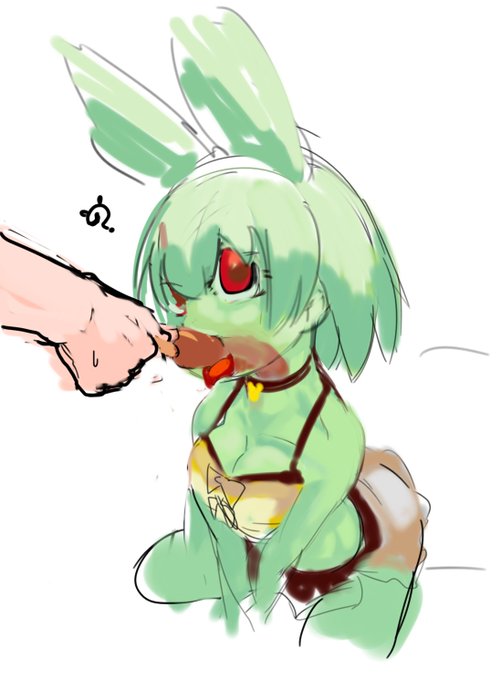 元がセルリアンにつき嘔吐反射なんて高等な機能ないのでフランクフルトをなんの抵抗もなく喉奥まで入れられる水着セーバルのラフ