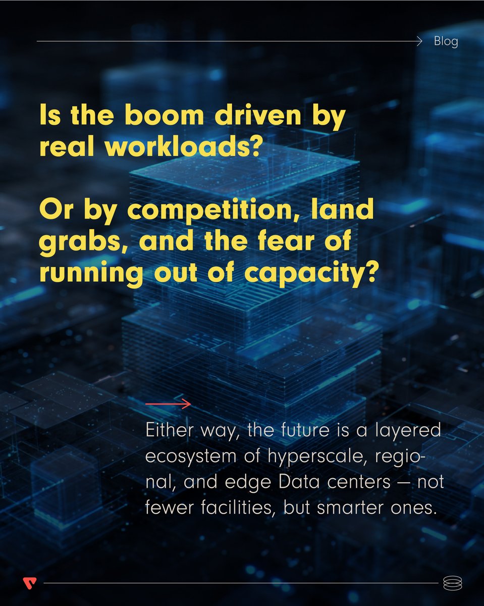 Data centers grew 30% with 350+ hyperscale builds underway. AI didn’t start the boom — it just accelerated it. The world isn’t moving toward fewer Data centers, but smarter, layered infrastructure. Full article →e-verse.com/learn/data-cen…