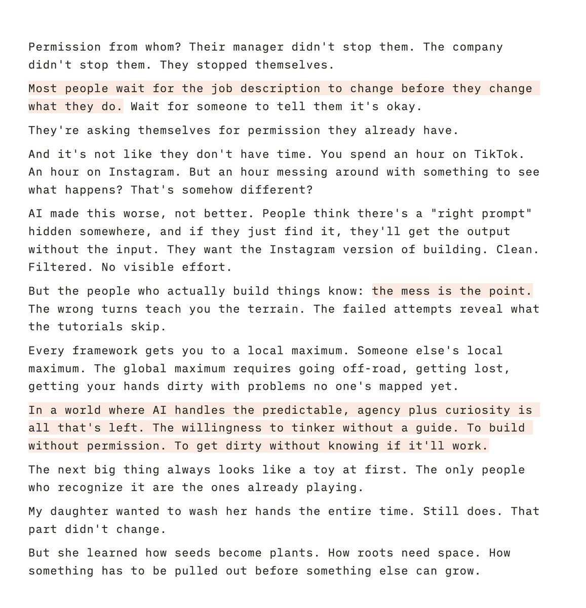 Everyone wants the clean, sanitized version of building a product. The real answer is that you have to..