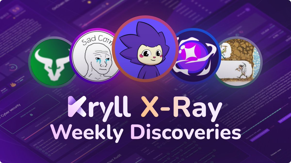 kryll_io's tweet photo. Every week, Kryll X-Ray scans π©» hundreds of new tokens across more than 100 data points and we highlight the 5 highest-scoring projects.
π Objective: help you discover opportunities and simplify your DYOR.
Here are the #XRayWeekly Discoveries ππ§΅ https://t.co/PTUr1ZgrSm