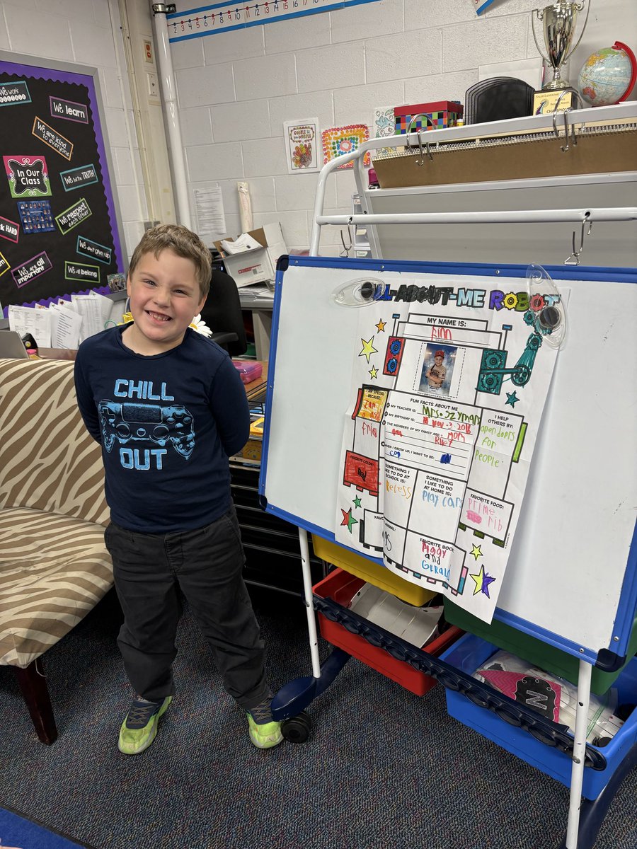 Meet our Star Student!!! ⭐️ He likes baseball, recess, dogs, and prime rib!