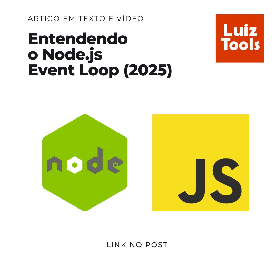 luiztools's tweet image. Para quem prefere ler ao invés de assistir (e também para consulta mais rápida), no meu site eu revisei e atualizei o artigo que explica em detalhes como o Node.js Event Loop funciona, mesmo assunto do aulão que tivemos nesta segunda-feira da semana passada.…