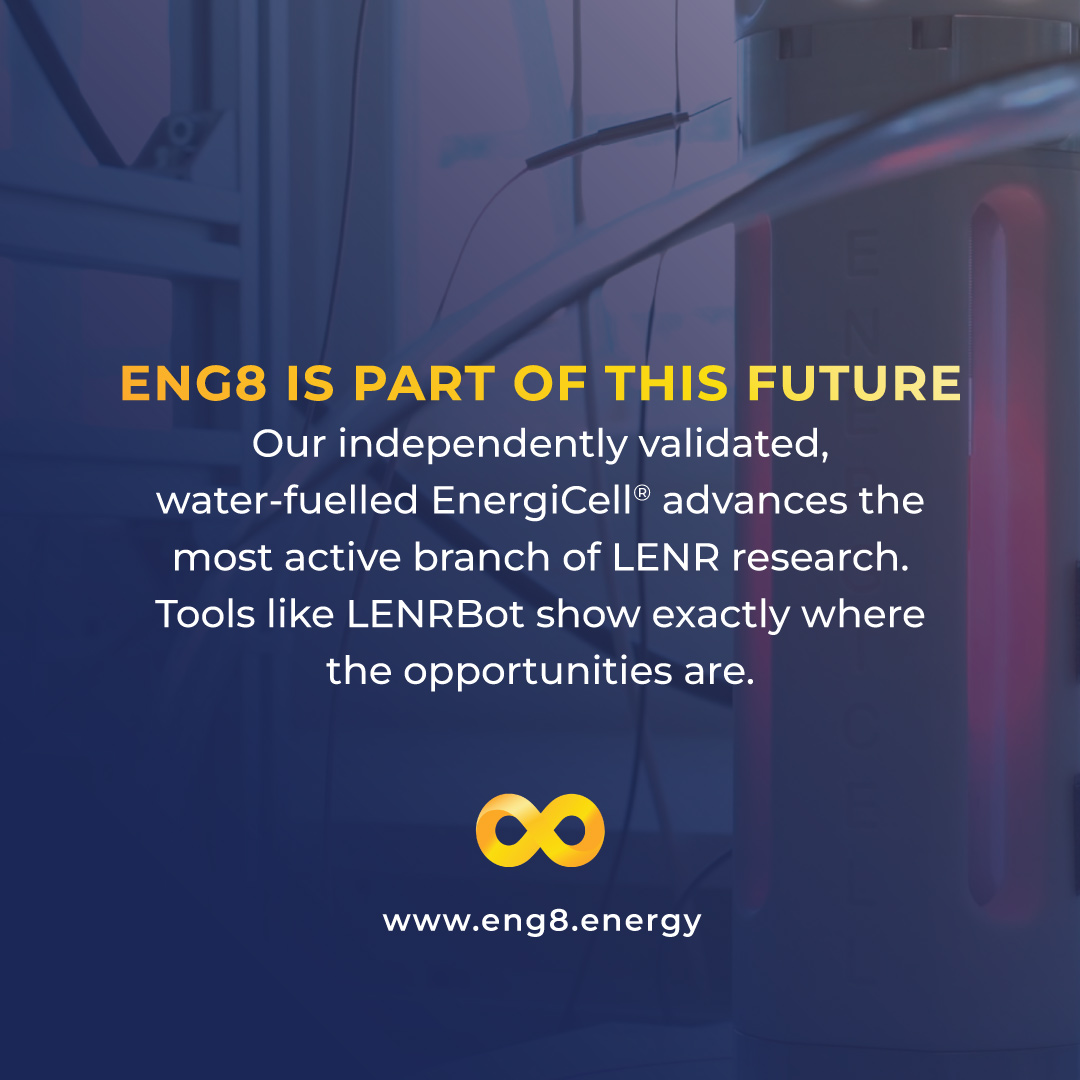 ENG8_Energy's tweet photo. The LENR community finally has its own dedicated research AI.
https://t.co/OjNJ2WAKhx

#LENR  #CleanEnergy #EnergyInnovation #AIForScience #ScientificResearch https://t.co/jwcIOPCqcY