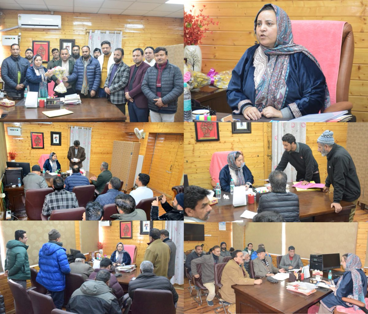 diprjk's tweet image. Minister for Health &amp;amp; Medical Education, Social Welfare and Education, Sakeena Itoo held a public outreach session in Srinagar, meeting legislators, public delegations and employee groups who raised various sectoral issues. She reaffirmed that the Government is committed to…