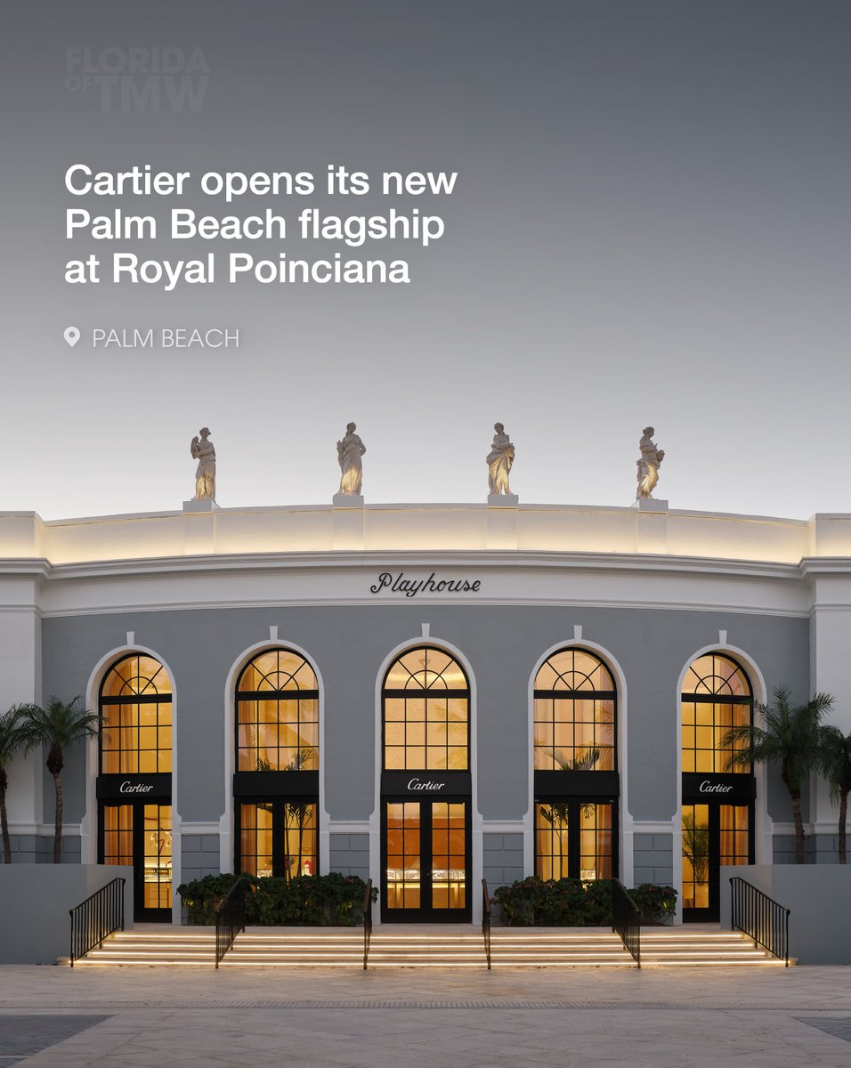 Cartier has officially opened its Palm Beach flagship boutique at Royal Poinciana Plaza, marking a full-circle return to the town where the Maison first debuted a seasonal boutique in 1924.