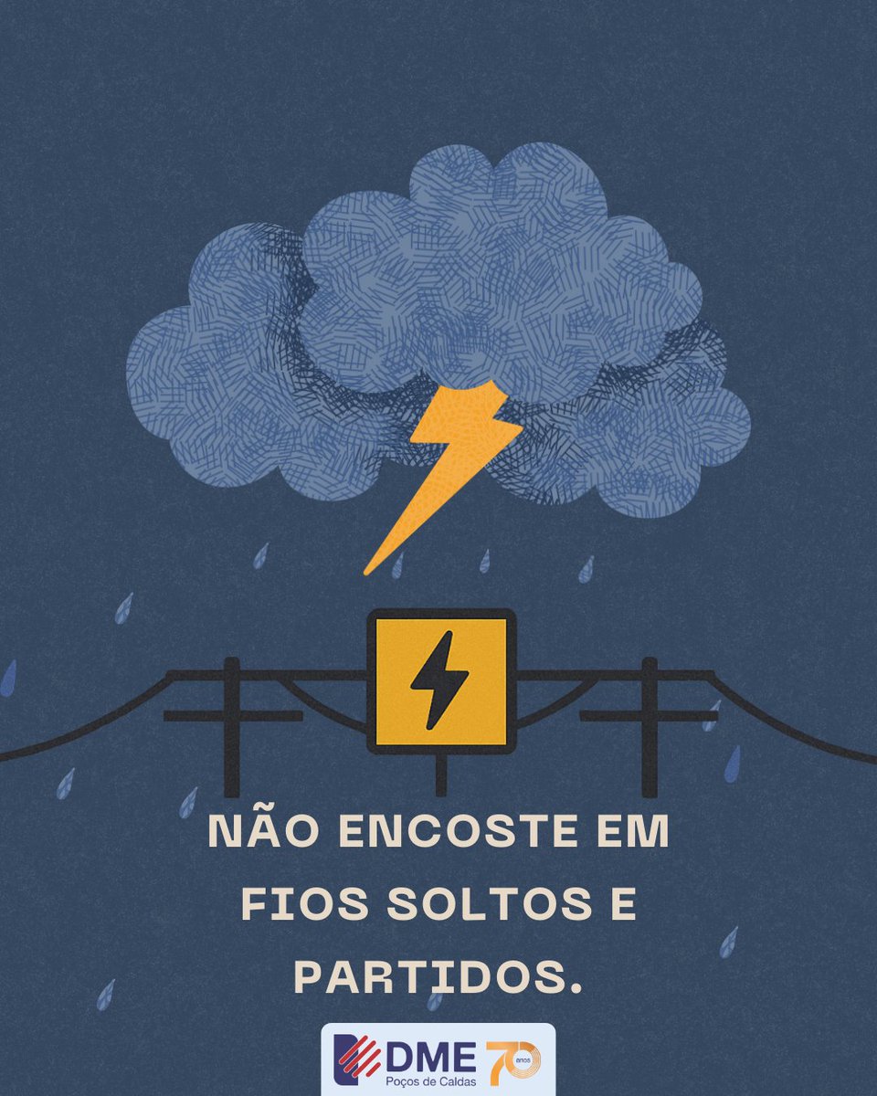 DmePocos's tweet image. Olha a chuva! ☔️🌧 
A intensidade, seja da água, do vento, das descargas atmosféricas, podem trazer algumas questões, por isso, é importante estar atento.
Lembre-se: segurança é tudo.
.
.
#chuva #cuidados #segurança #somosdme #dme70anos