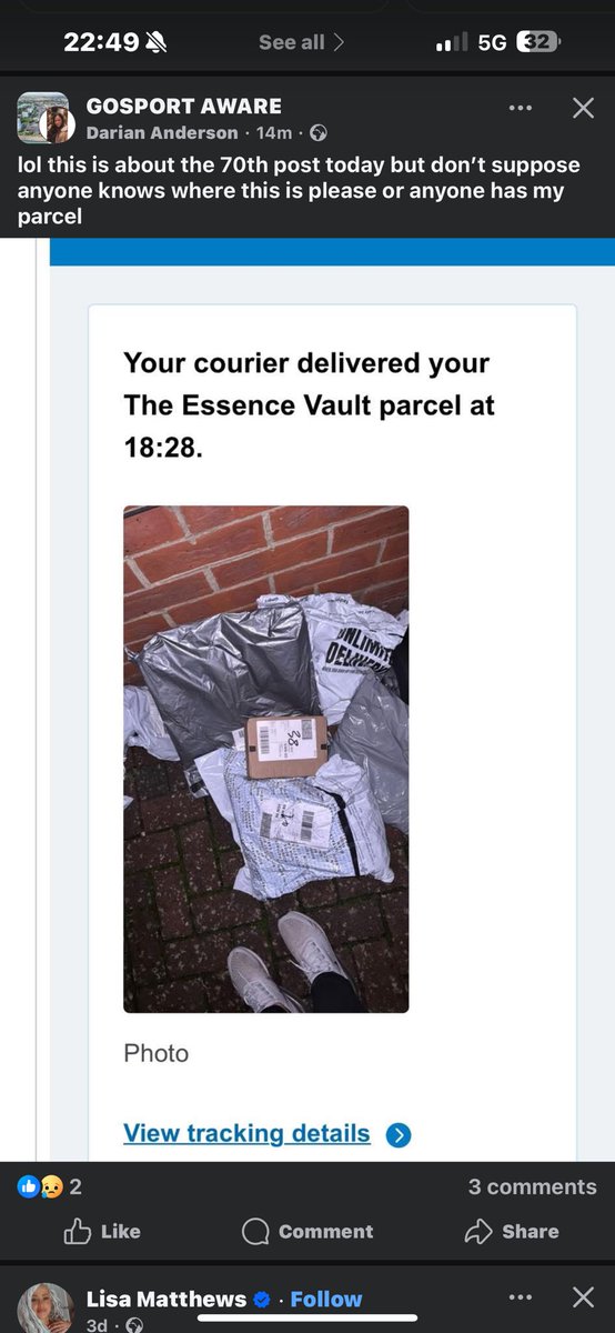 ___chloea's tweet image. “Where’s my parcel?” Still no update on mine since 3rd December and these posts all over fb yesterday on local page, nice 🥲 #evri #missingparcel #deliveries @SharkHomeUK