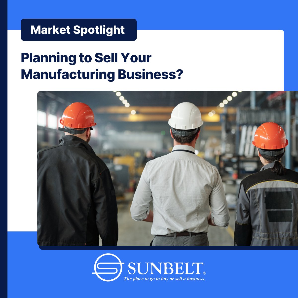 Manufacturing companies remain top targets for buyers due to their scalability and tangible assets. Sunbelt’s experienced brokers can position your business for an optimal sale.

See current manufacturing listings: sunbeltnetwork.com/business-searc…

Find an expert: sunbeltnetwork.com/locations/
