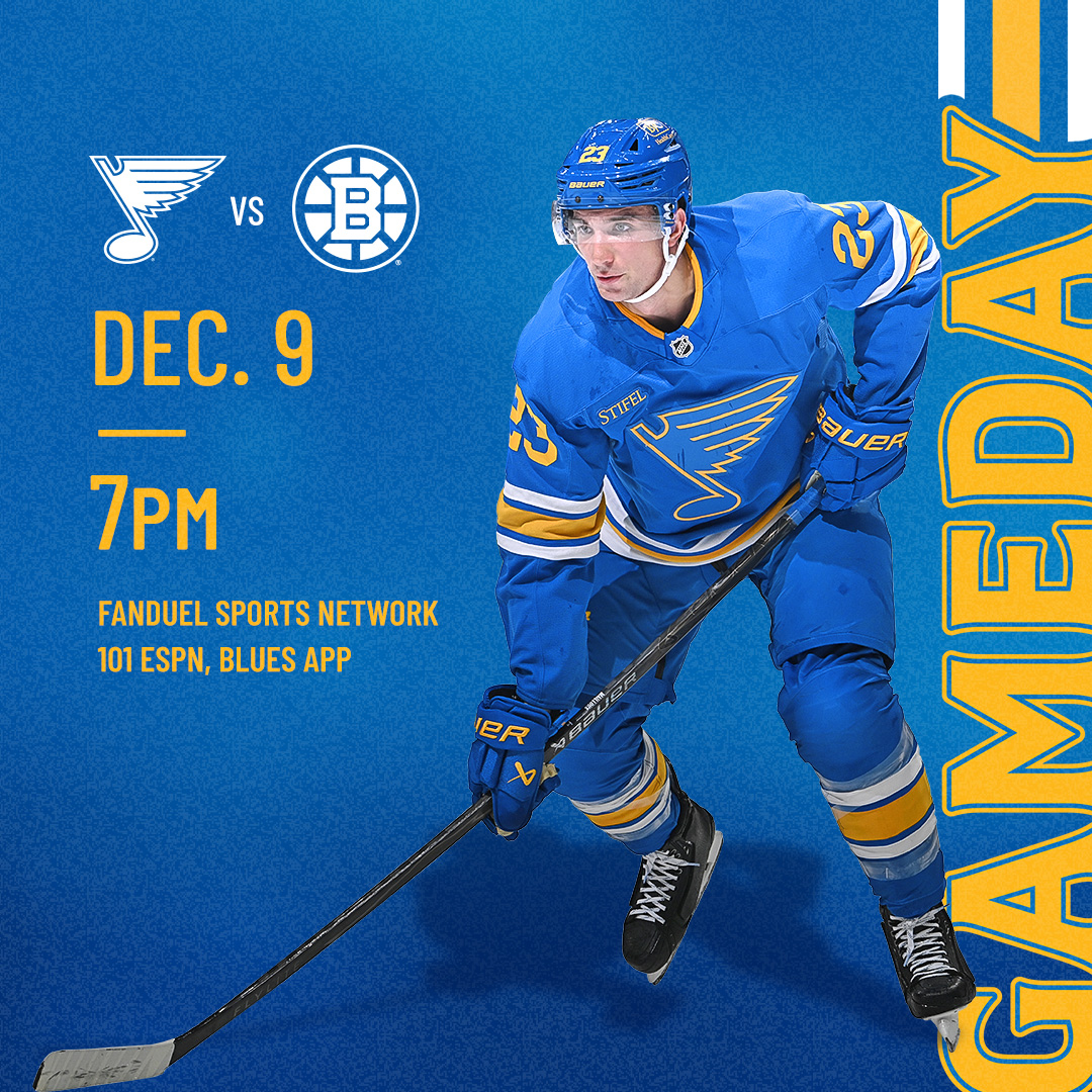 StLouisBlues's tweet image. Back home for a rematch with Boston 

🏒: Blues vs. Bruins
⏰: 7 p.m. CT
📺: @FanDuelSN_MW
📻: @101espn, Blues App
🗞️: stlblues.me/48roJH5

#stlblues
