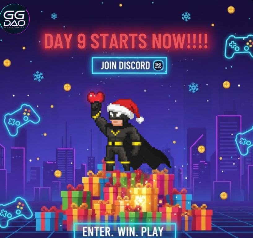 ggdao_nft's tweet photo. 🎄 DAY 9: NFT DROP! Win a playable character—your key to the $1000 New Year's Speedrun Competition! 

👇ACTION: 
Just mention 2 friends you know are an awesome speed runner.

JOIN NOW! 
 #GGDAO #NFTDrop #SpeedrunPrep #Web3Gaming #avalanche #polygon https://t.co/iGzAIJ9OZy