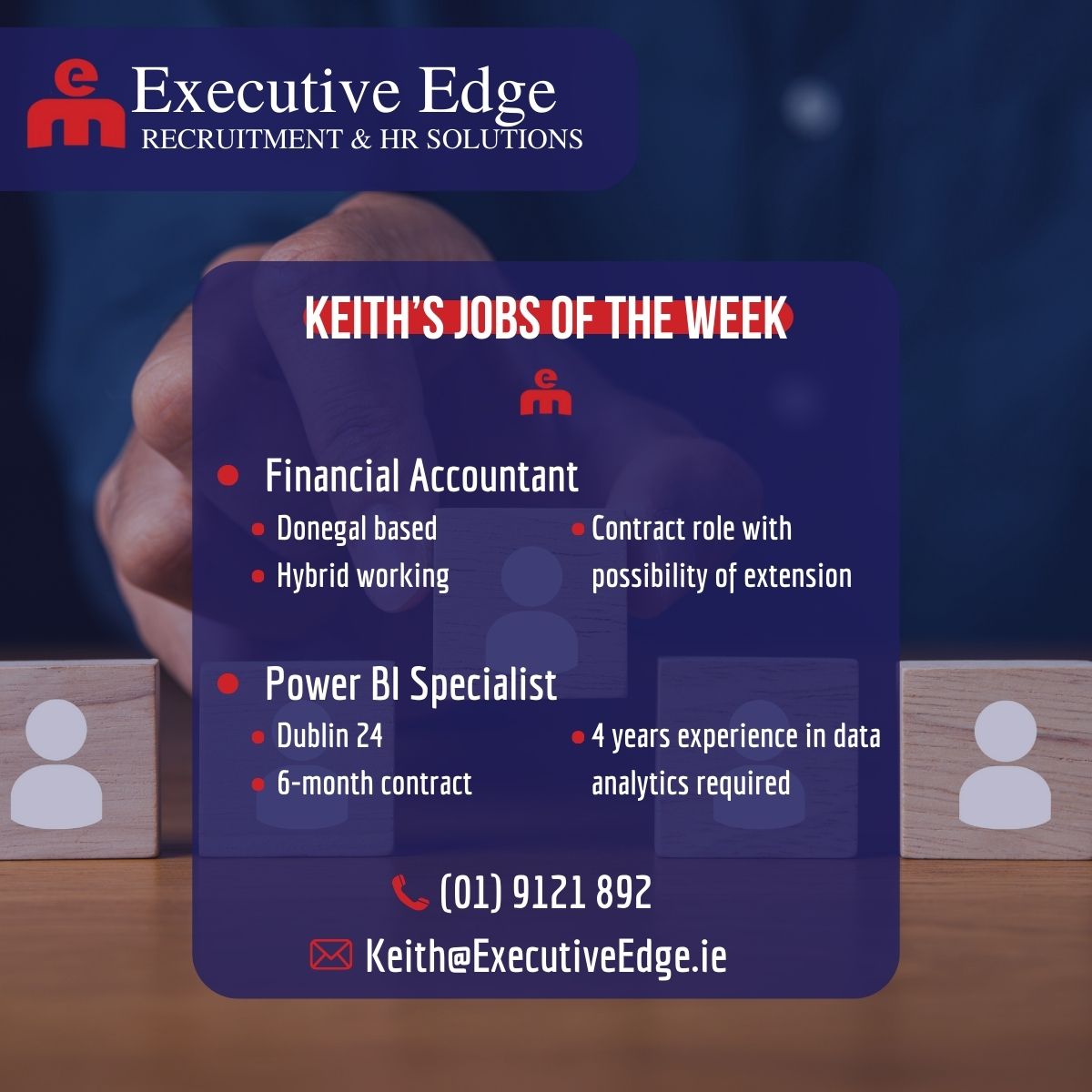 Keith has a new Donegal based opportunity. Chat with Keith on (01) 9121 892.
Find out more: executiveedge.ie/opportunities/
#DublinJobs #DonegalJobs #ContractJobs