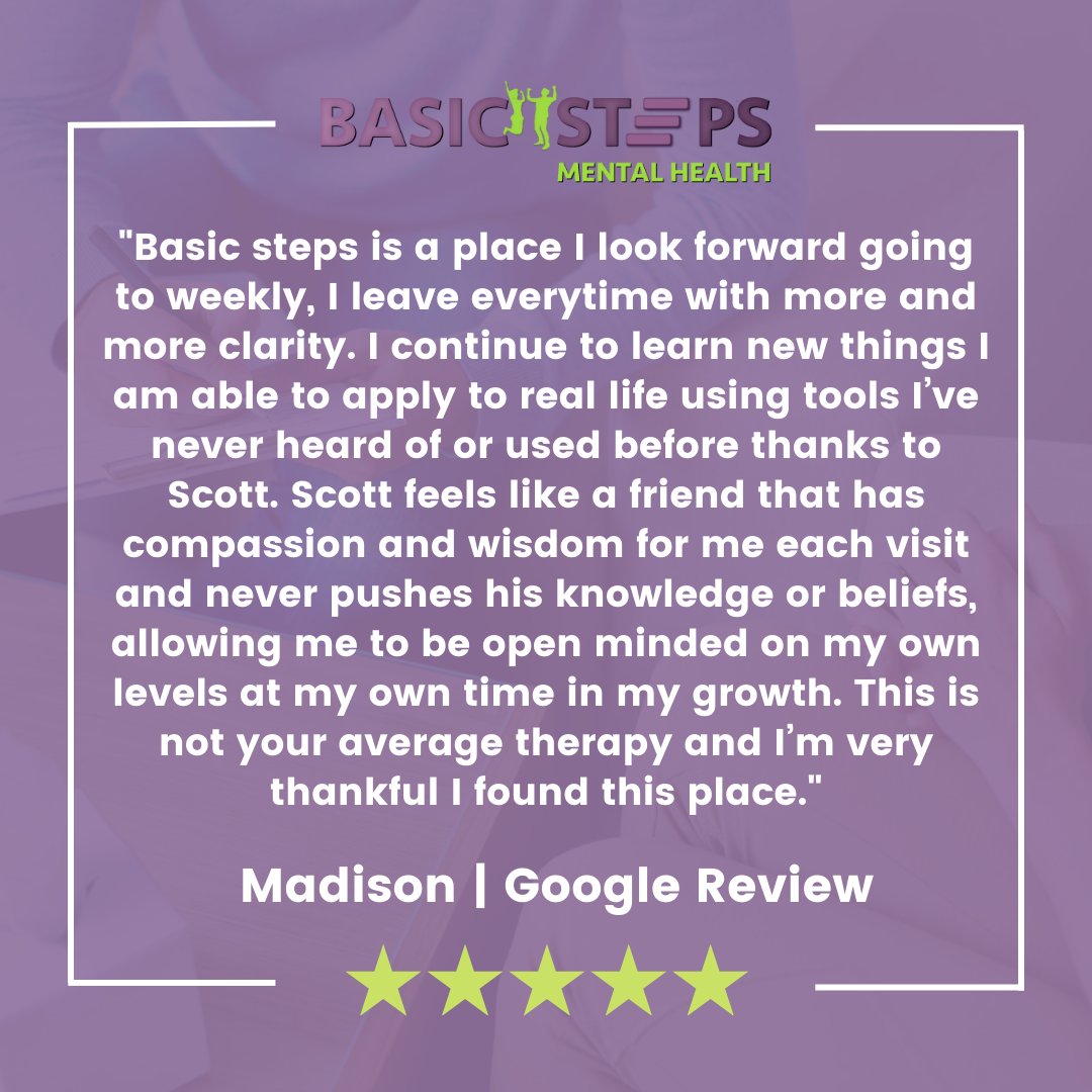 basicstepsmh's tweet photo. Our mission at Basic Steps Mental Health is to support, educate, and provide ongoing services to help empower people struggling with mental health and substance addiction problems.
https://t.co/jaQuZ8PpUj
#therapyworks #mentalhealth #mentalwellness #basicstep https://t.co/hSvBZvF63s