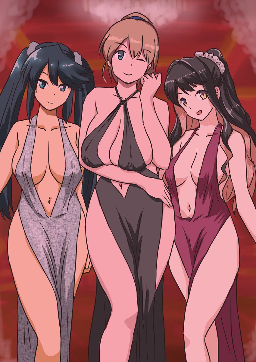 えっちなイブニングドレス着た艦娘たち