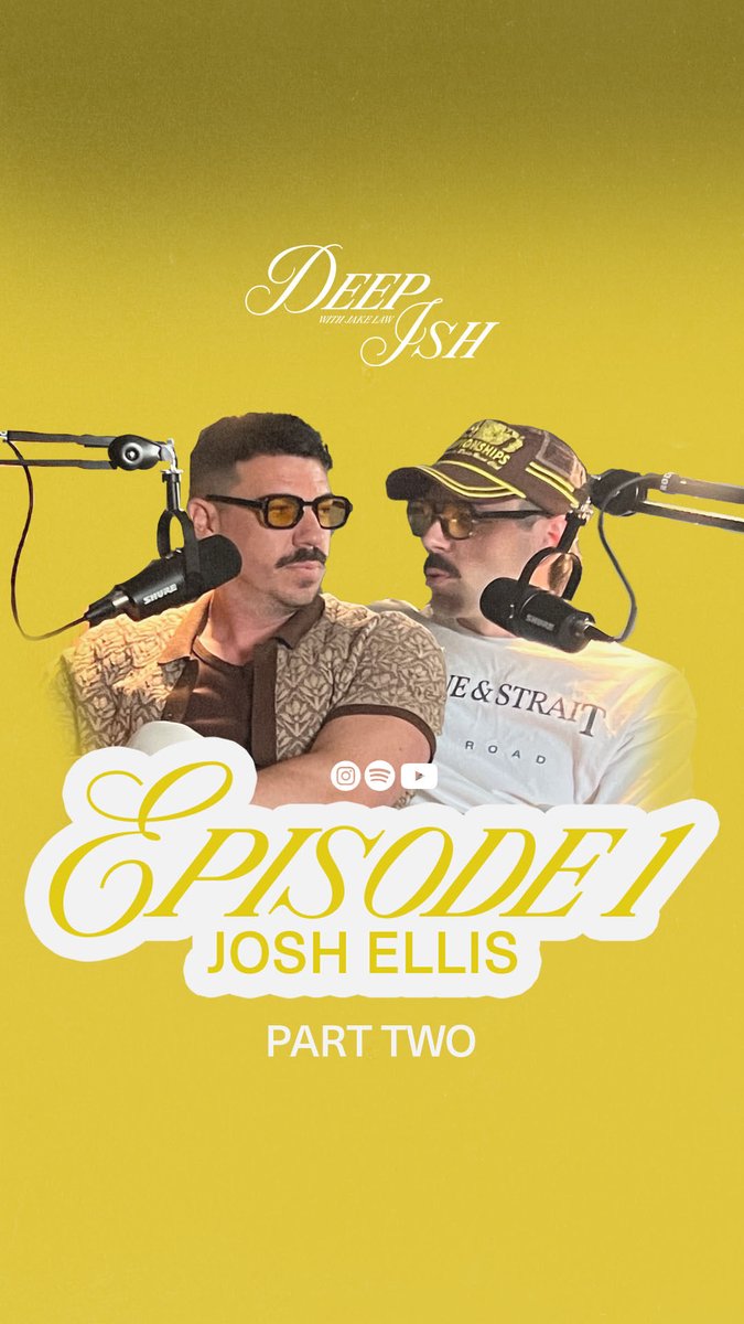 deepishpodcast's tweet photo. Episode 1 | Josh Ellis (part 2) is out now! Listen to it on YouTube, Apple, Spotify, or Amazon https://t.co/a1C0bQrEZa