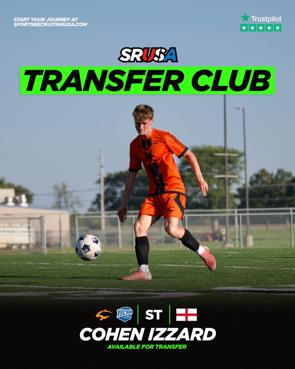 ✍️ We’re delighted to welcome Cohen Izzard to the #SRUSA Transfer Club!

🏴󠁧󠁢󠁥󠁮󠁧󠁿 A 5'10" English forward who plays as a striker or left winger, Cohen is currently at Neosho County Community College (NJCAA DII) - where he made 10 appearances and scored 3 goals as a freshman. 

📚 With