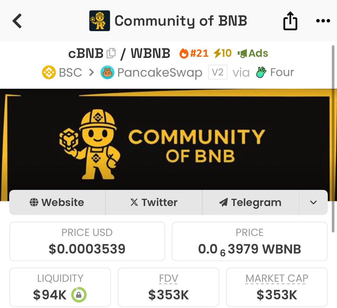 kadxbt's tweet image. $Cbnb 350k mcap, I'm in. Big gains ahead. 💎🙌

0x7a0Bc0F5dE87bE3B2fE00546DF583668b2994444

#Dyor