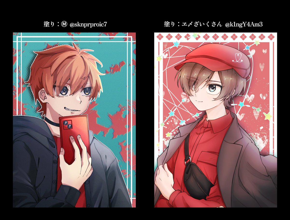 Мさんと線画交換させて頂きました！ めちゃ可愛フーエスになりました