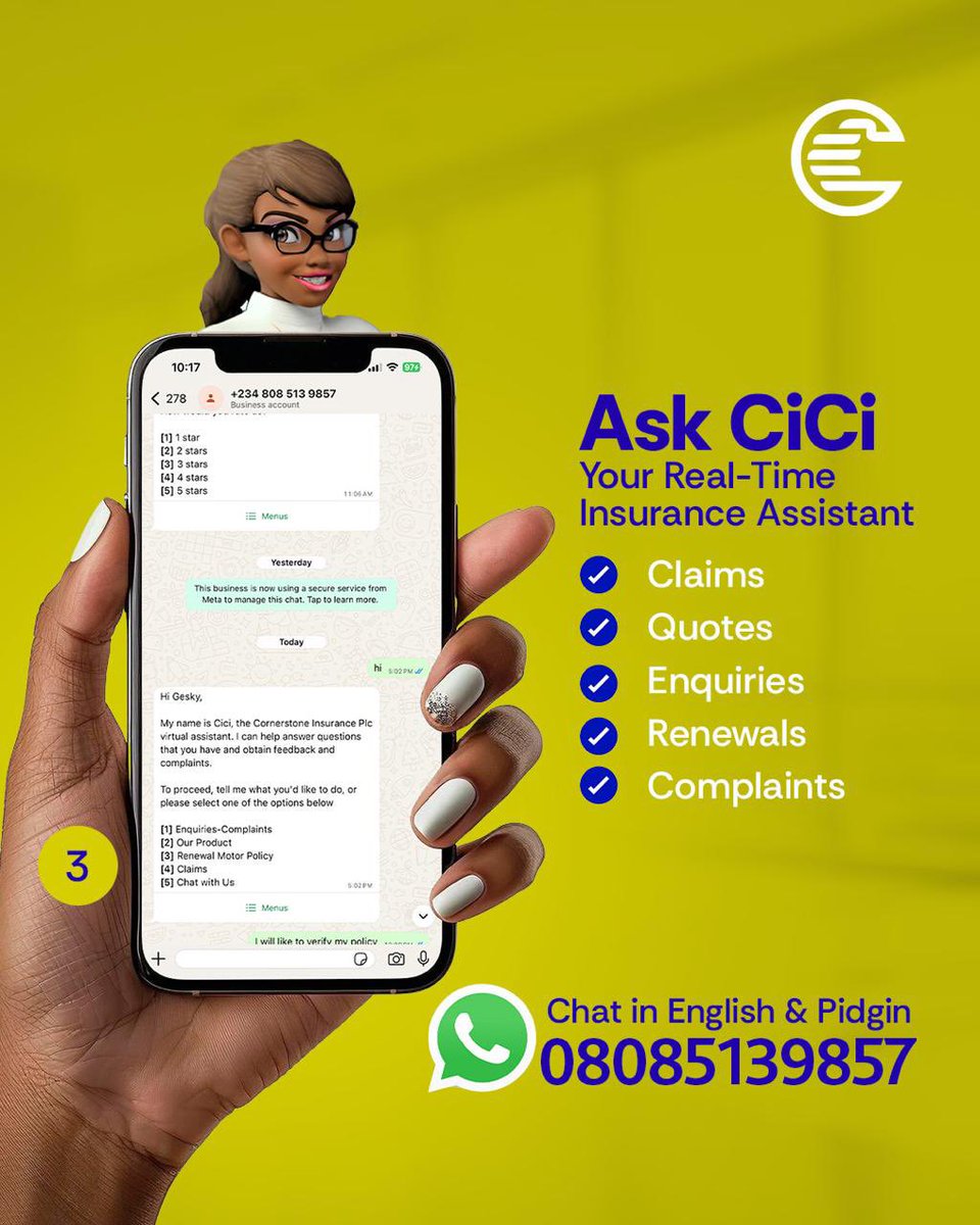 cornerstone_ng's tweet image. Here’s how to maximize your insurance benefits

#InsurancePolicy #CiCi #CornerstoneInsurancePLC #TheFutureAssured