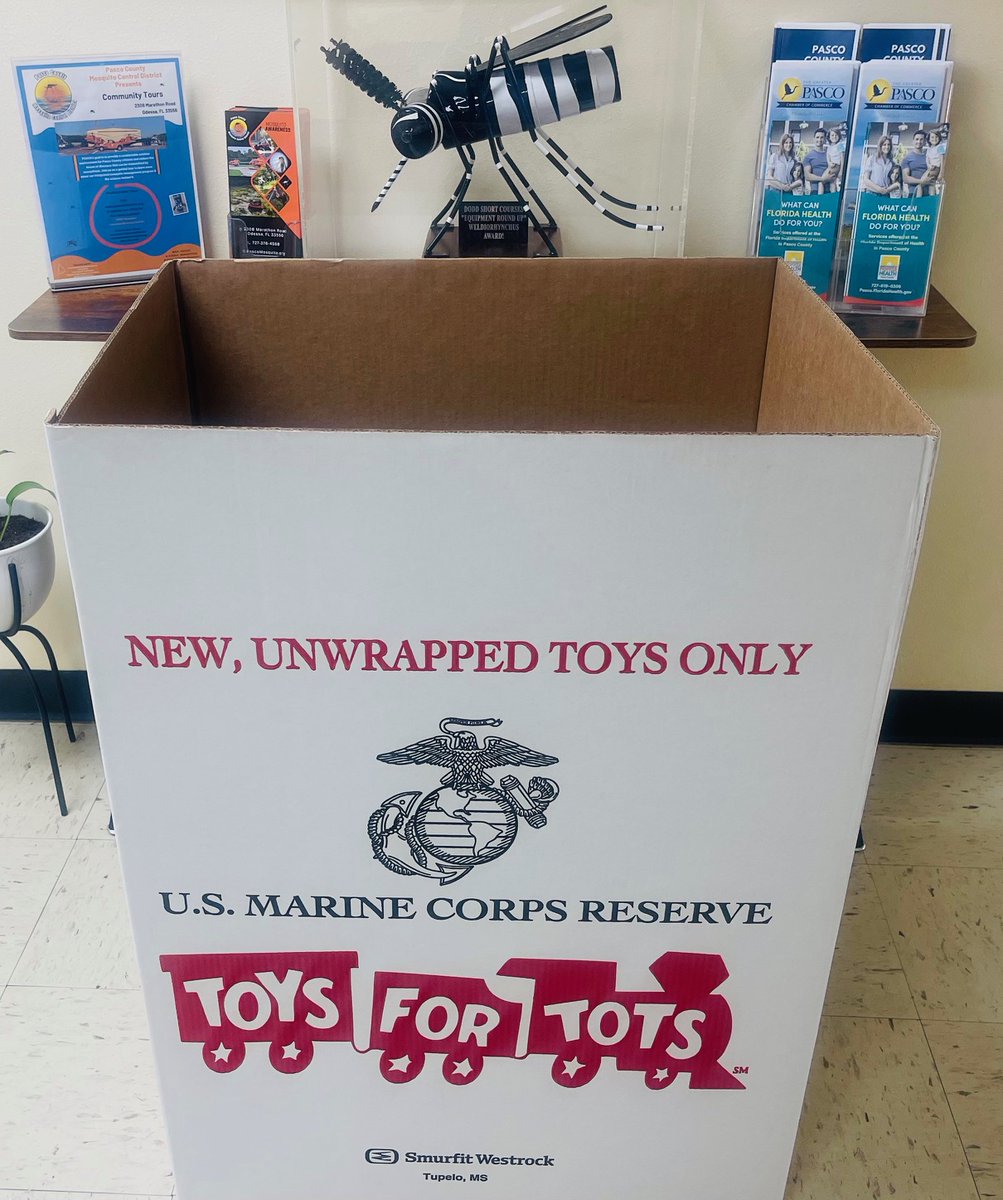 PascoMosquito's tweet photo. #PCMCD Blood Drive is TOMORROW! If youโre able, please consider donating โ every pint can help save lives.
Toys for Tots Pickup is this Thursday, 12/11
If you havenโt dropped off your toy donation yet, thereโs still time to help make a childโs holiday.๐ https://t.co/h15jKOp57f