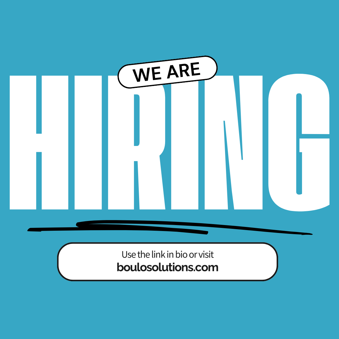 6 roles. Endless potential. 🚀

Designer • Customer Service • Claims • Admin • Office Manager • Biz Dev

Details → link in bio
#NowHiring #BouloWorks