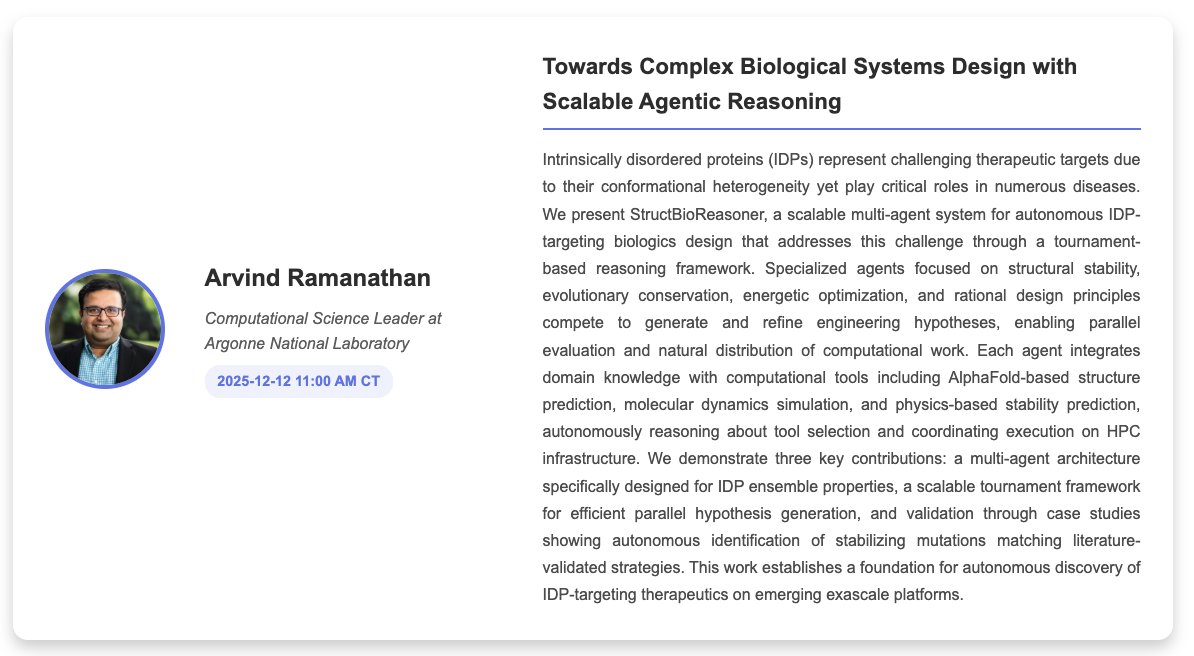 AImeetsScience's tweet image. Excited that we will have @arvindr_  speaking at our final AI &amp;amp; Scientific Discovery seminar this quarter!