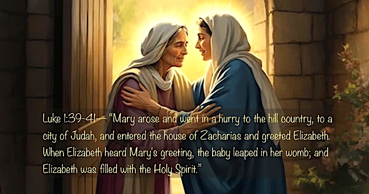 CapitolStudies's tweet image. The reaction of the babe within Elizabeth’s womb to the presence of Mary and her developing “Prince of Peace” leaves little doubt of the presence and the work of the Holy Spirit.
