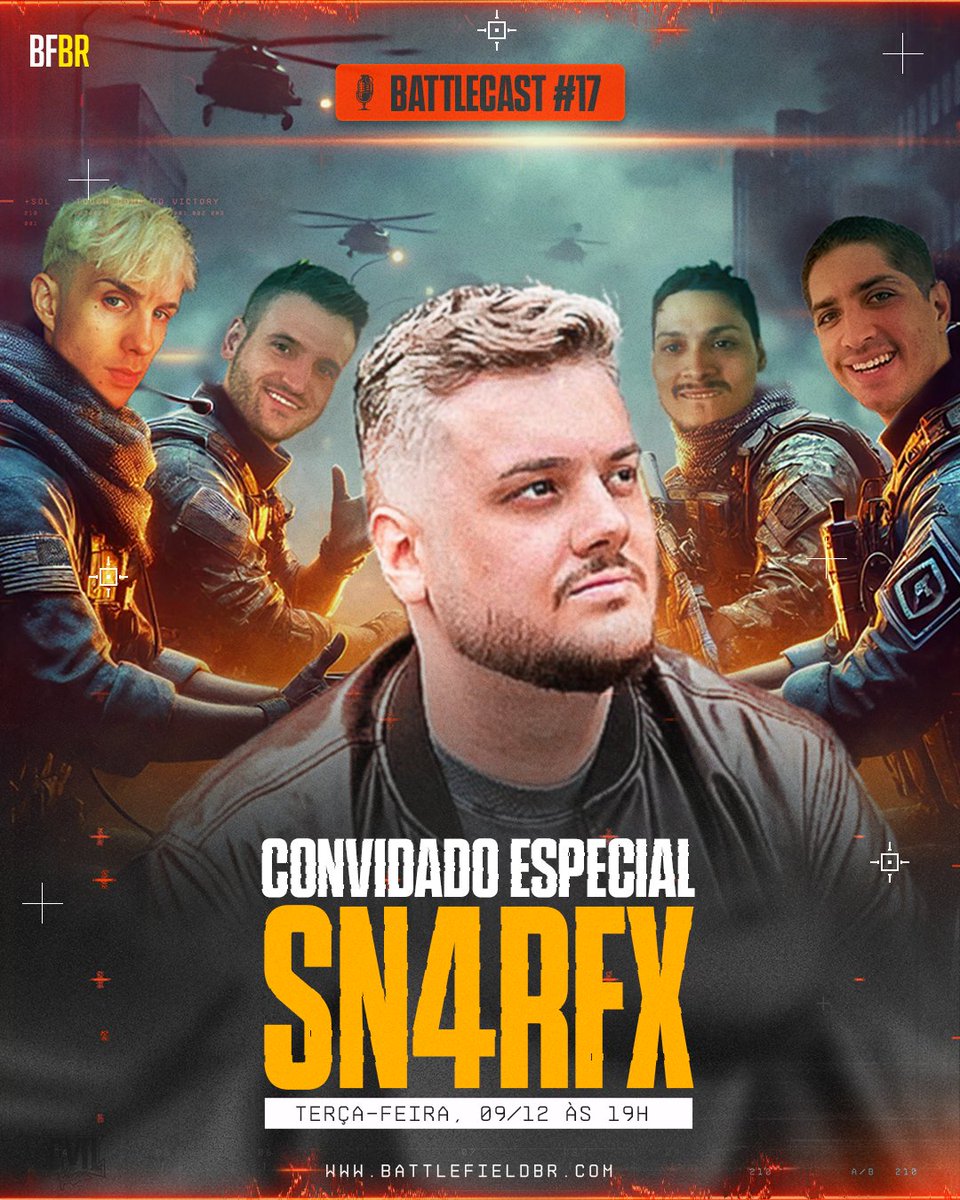 Hoje, 19h tem Battlecast ao vivo com convidado especial <a href="/Sn4rFx/">Sn4rFx</a>! Bora falar sobre competitivo e a CashCup Brasil de REDSEC que acontecerá neste sábado. Já estão sabendo? 👀

Esperamos você no nosso canal!