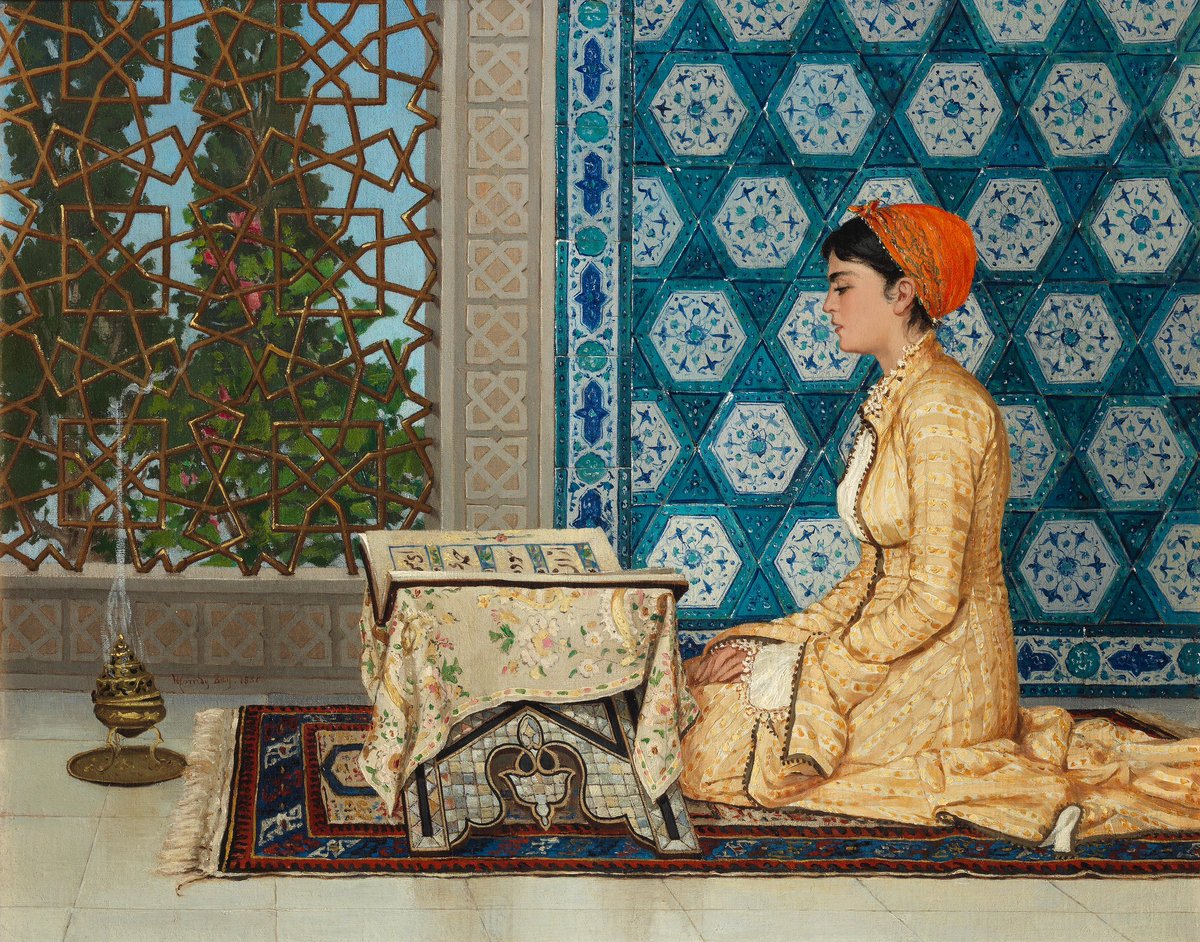 “Young Woman Reading” (1880) by Osman Hamdi Bey