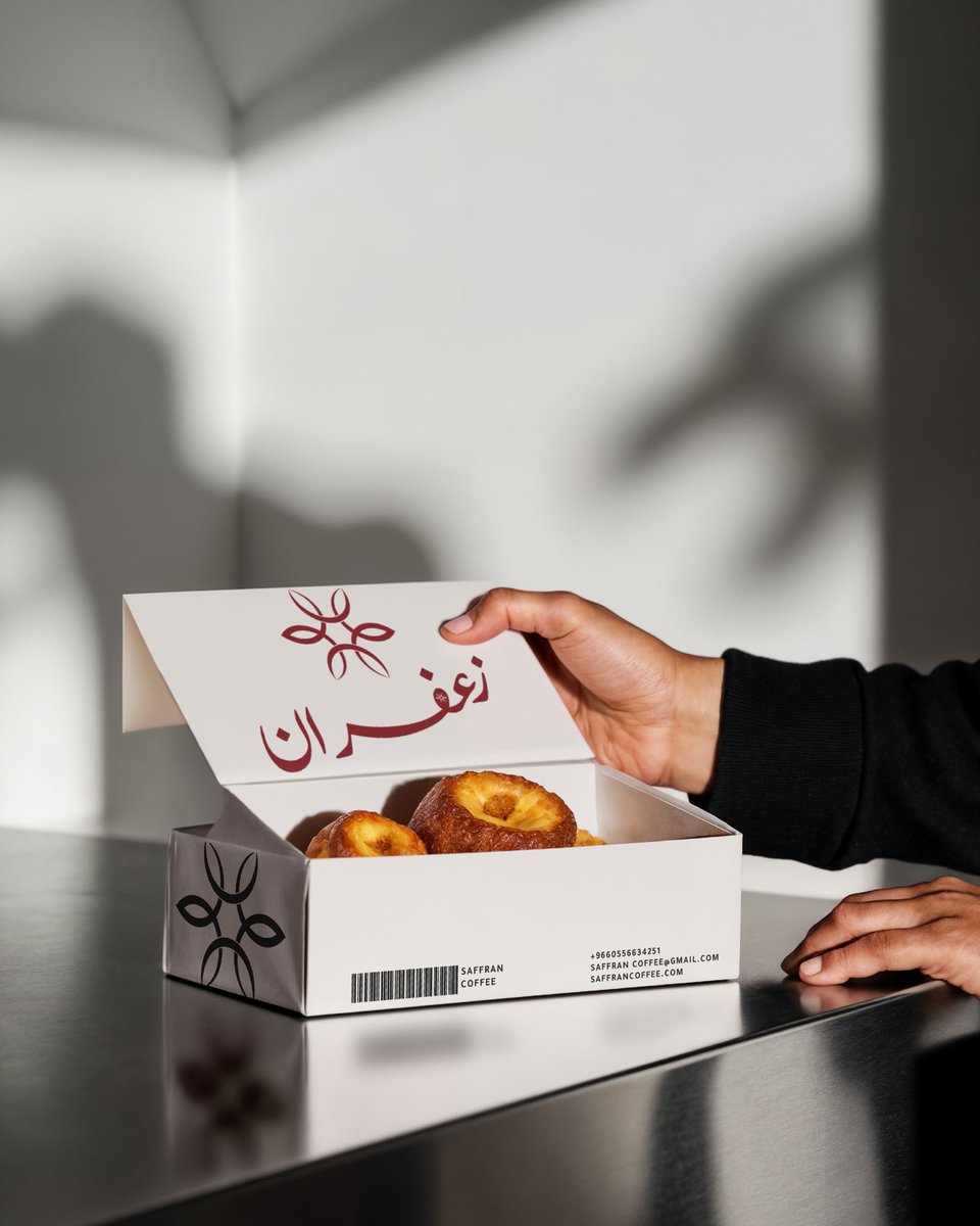 أحدث أعمالنا ❤️‍🔥😎
#هوية_بصرية ، هوية زعفران 
صُممت في أَوجْ ✨