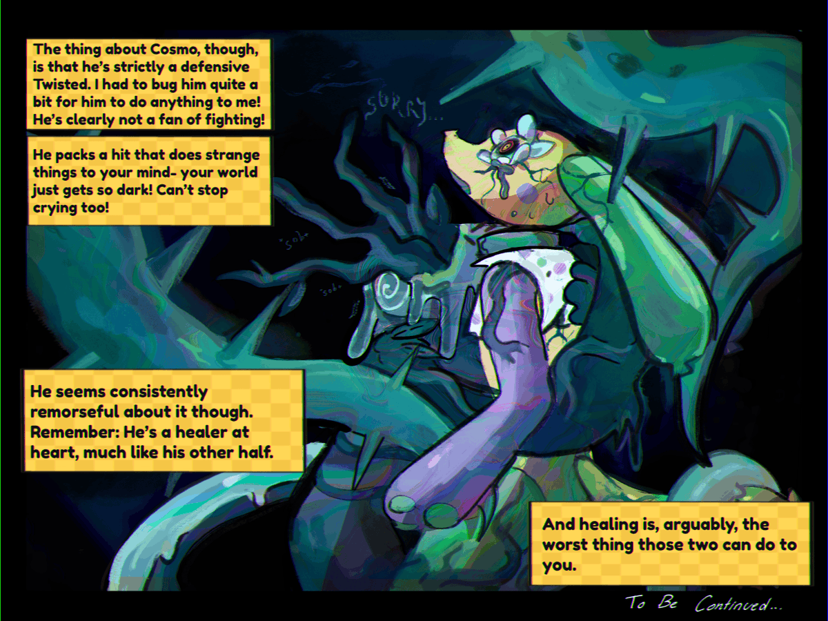dandyschimera's tweet photo. [Looey's Commentary]  - Cosmo AND a quick acknowledgement of Twisteds that are of his caliber. With much thanks to Rodger's hard work!

They are known as "Counterparts", they serve as complementaries to mains!

[To Be Continued!]
#dandysworld https://t.co/kOXTGTuux1