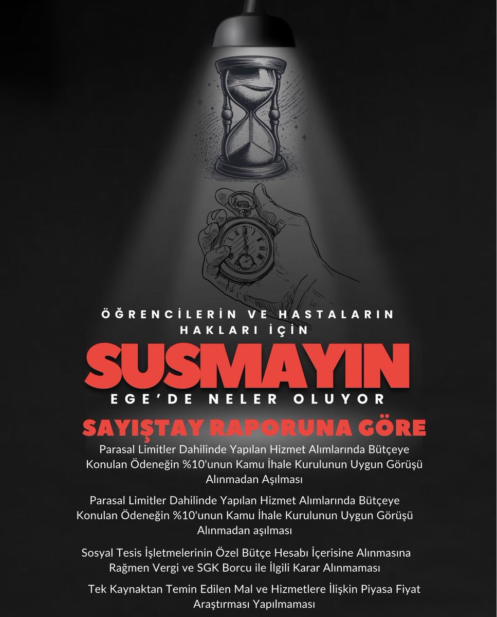 Ege Üniversitesi’nde kanun hâkimiyeti mi var, keyfi yönetim anlayışı mı?
Rektörlük, denetim görevini yerine getiriyor mu, yoksa fezleke konusu olacak hatalara göz mü yumuyor?

Öğrenci Köyü’nde adeta “bekleyelim, bir olay olsun da düzeltelim” mantığı mı işliyor?

Güvenlik,