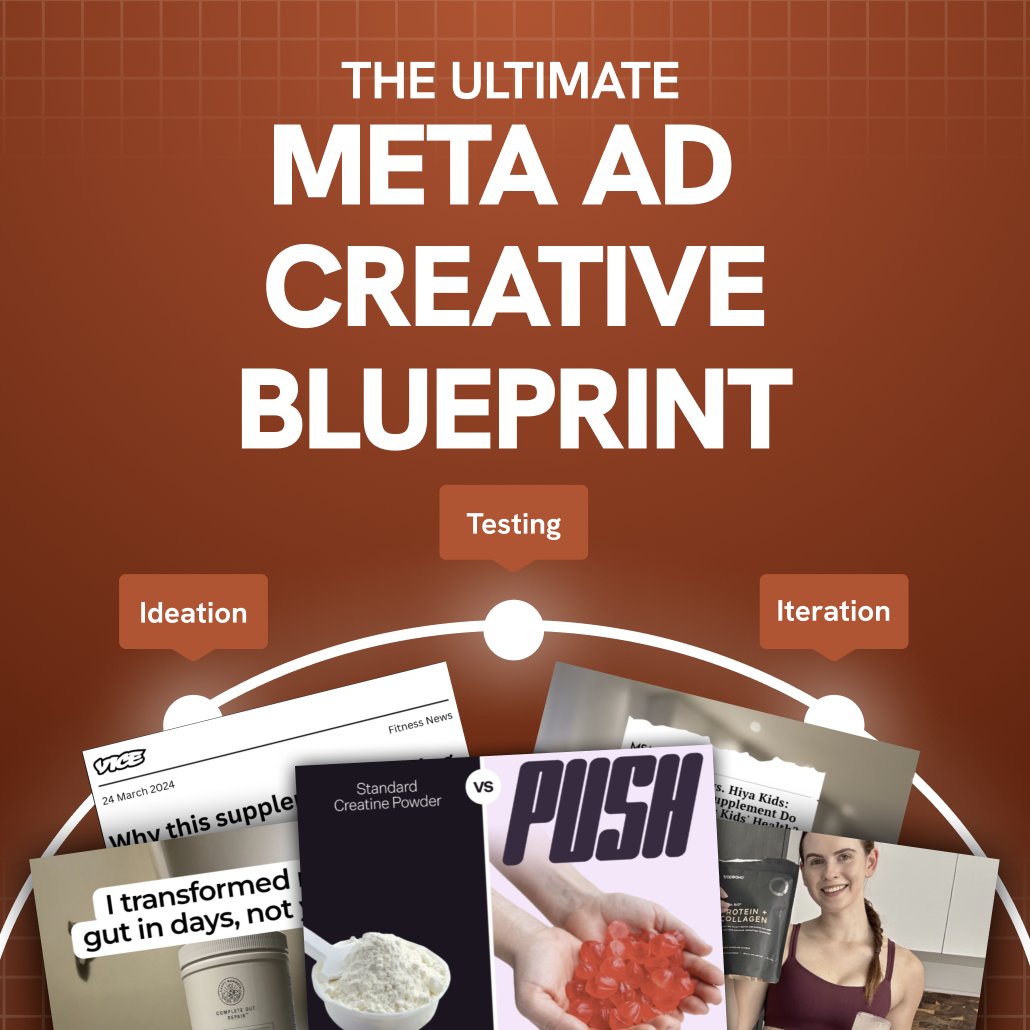 Watched brands burn $500K+ on creative testing with no system.

Just updated our framework for scaling 7-9 figure DTC brands on Meta.

Giving it away today to 500 of you... 

RT + comment "CREATIVE" and I'll send.

Same process we've used on hundreds of millions in ad spend.