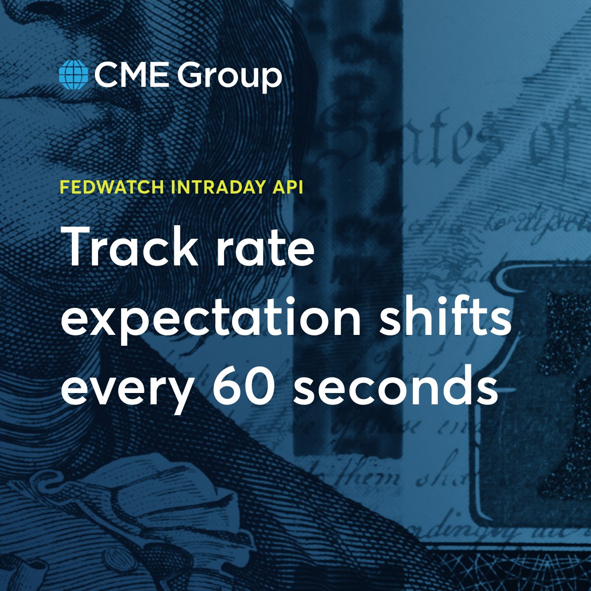 Stay ahead of the news. Our FedWatch Intraday API provides Fed Funds rate  change probabilities every 60 seconds, delivering real-time probability  calculations for equities, fixed income and FX. https://t.co/uYEvEJZtVb