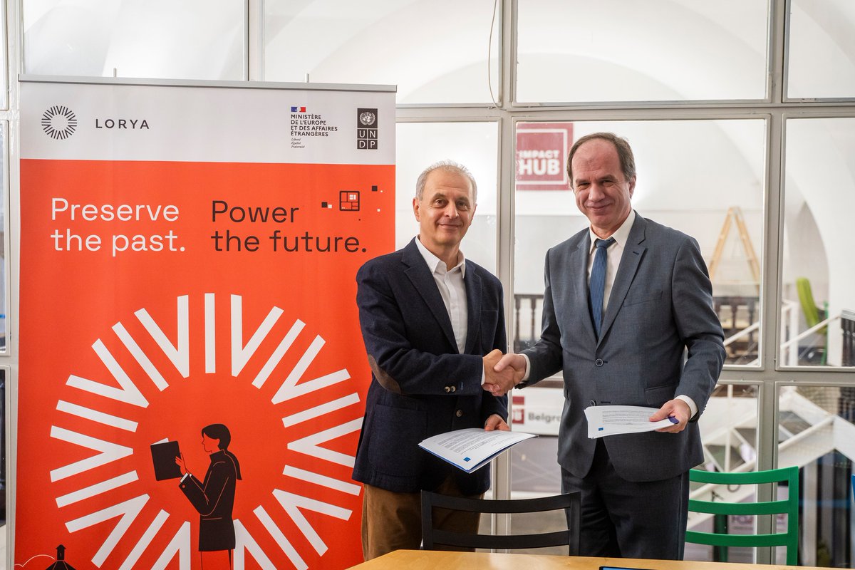 UNDPSerbia's tweet image. 📜Preserving cultural heritage in #DigitalAge:

🤖 Partnering w/ @libraryofserbia &amp;amp; @MISANUBeograd, and w/ support of @francediplo, we are developing Lorya–an AI solution to digitize old written materials, making them accessible &amp;amp; usable for training AI models in local languages.