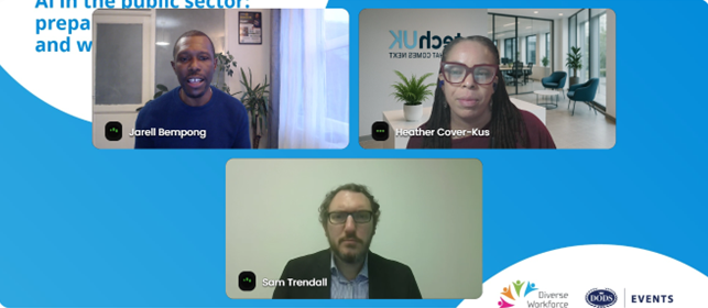 TotalEventsDEI's tweet image. We have just had our final session of the day with Jarell Bempong and Heather Cover Kus who delivered a very thought provoking session looking at 'Cultivating an AI positive and inclusive culture'. Many thanks to our two speakers. #AIinthePublicSector