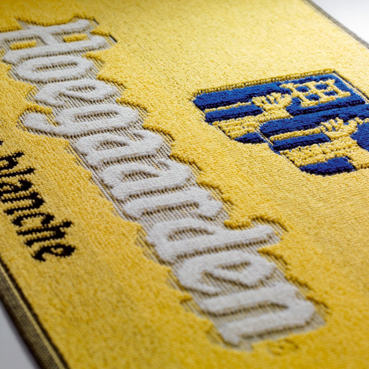 For your next bar towel, try a relief weave to give extra impact.

Giving a debossed appearance, the relief weave lowers areas of the towel to create a subtle, yet eye catching finish with extra depth. Relief weave works well with simple designs and single coloured towels.
